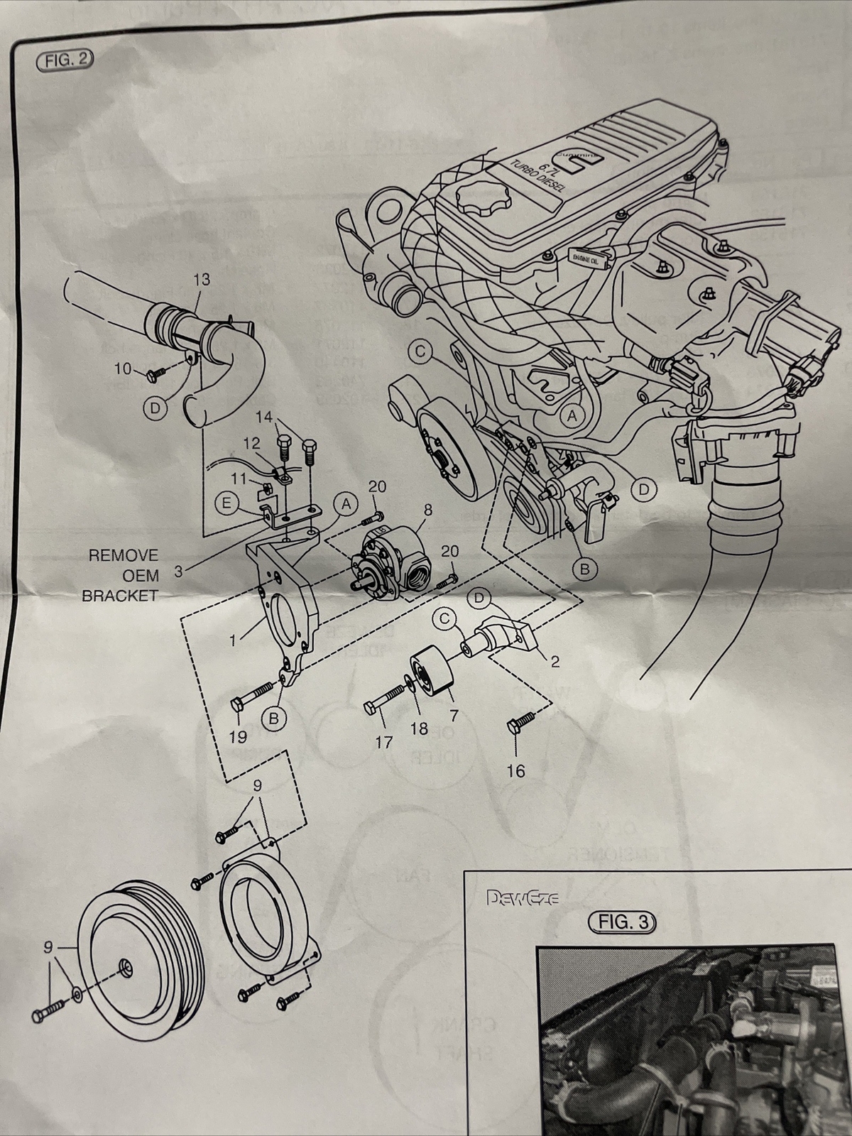 Deweze Clutch Pump Bracket With Bearing Ram, 6.7 L, Cummins 716259