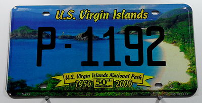Nummernschild US Virgin Islands ''National Park 50th Anniversary 2006''. 10644.