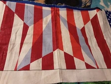 Fabric Sparkles Red White Blue 20 L X 45 W Multicolor