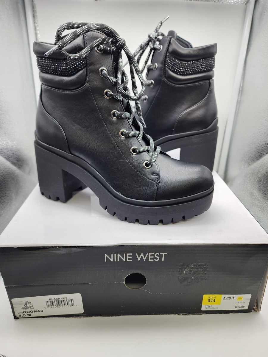 Nine West Quona （Booties 9 West Quona Combat Booties – Nine