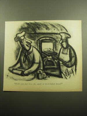 1960 Cartoon by Robert Kraus - Don't you love the smell of fresh-baked bread
