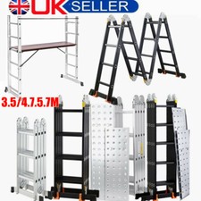 Heavy Duty 3.5/4.7M/5.7M Multi Purpose Foldable Combination Platform Ladder UK