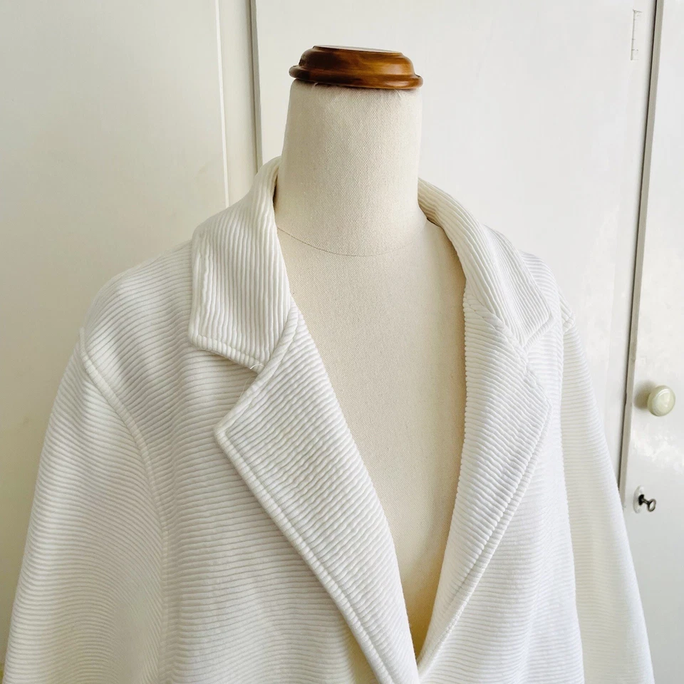 Original American Apparel Womens White Lightweight Jacket Cotton One Size Foto 2 de 4
