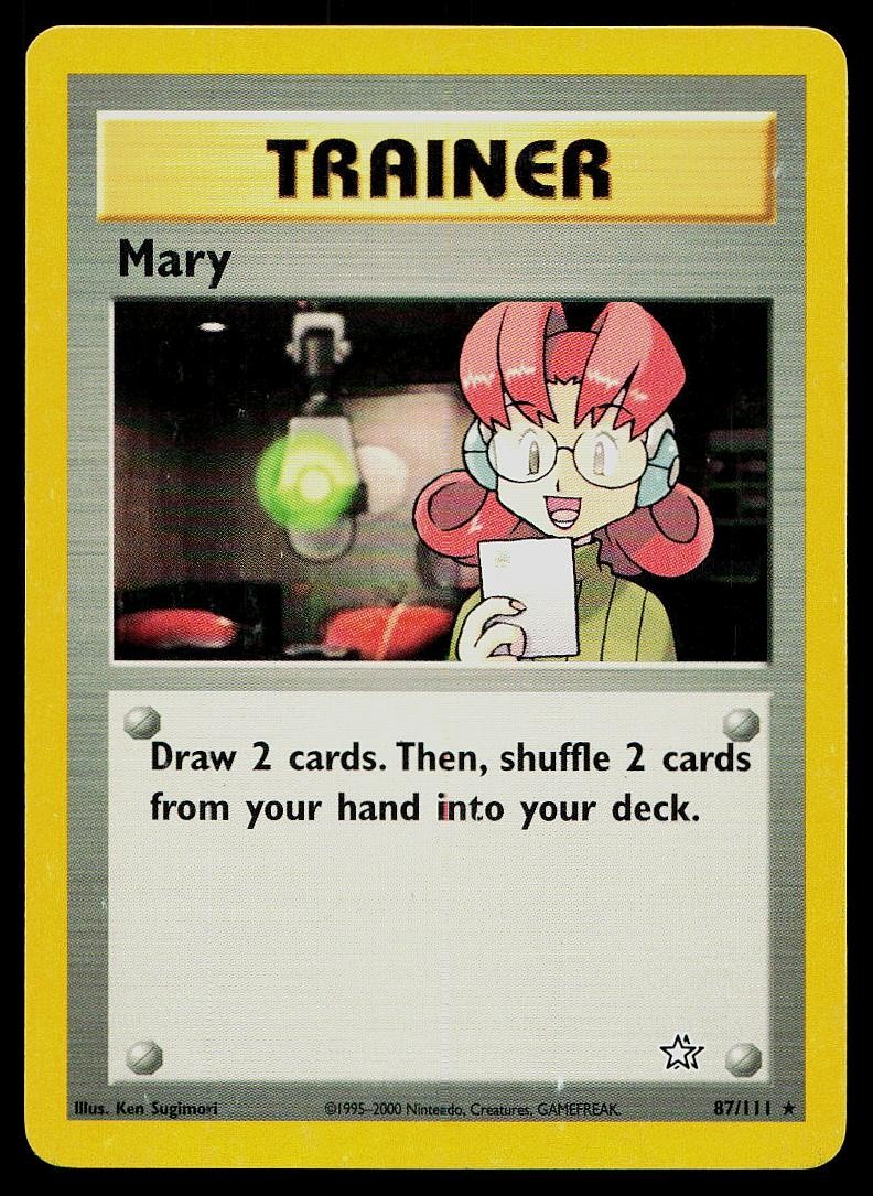 Pokemon Card Neo Genesis Mary 87/111 Rare