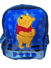 NEW WITH TAG WINNIE THE POOH 15 x 12" DISNEY PLASTIC BACKPACK BLUE