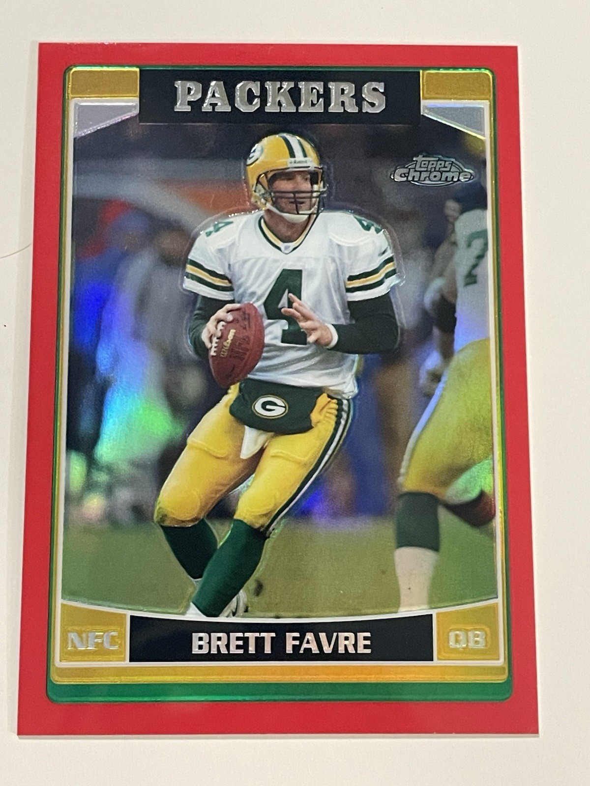 2006 Topps Chrome Red Refractor Uncirculated Brett Favre 79/259