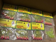 47 Pack Of 2in Crème Lure Co Rigged Twirl Tails 1/32 oz