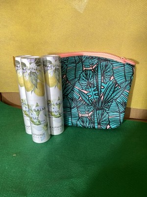 Set 3 Seraphine Botanicals Lemon Balm + Thyme Lip Scrub 0.46oz ea. + IPSY bag