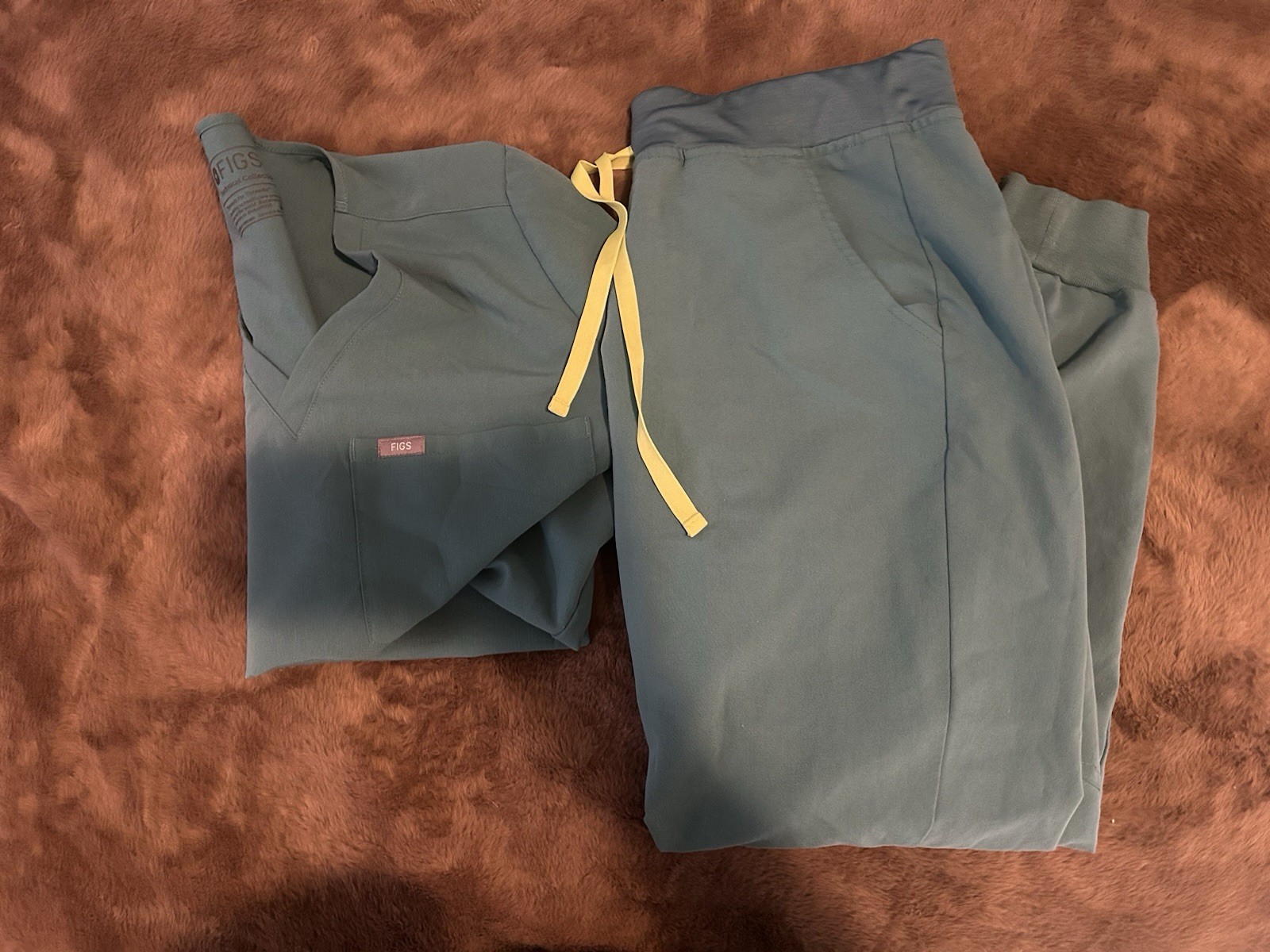 Figs Technical Collection 2 Piece Set Solid Teal … - image 1