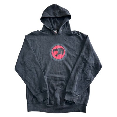 Thundercats Hoodie Pullover Vintage Kagarutasche schwarz Sweatshirt Herren Medium