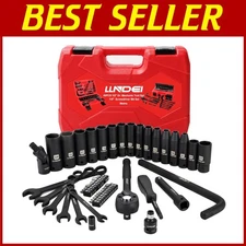49-Piece 1/2" Drive Ratchet Impact Socket Set