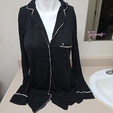 Victoria Secret Softest Classic Modal Long Sleeve Button-Down Sleep Dress Small