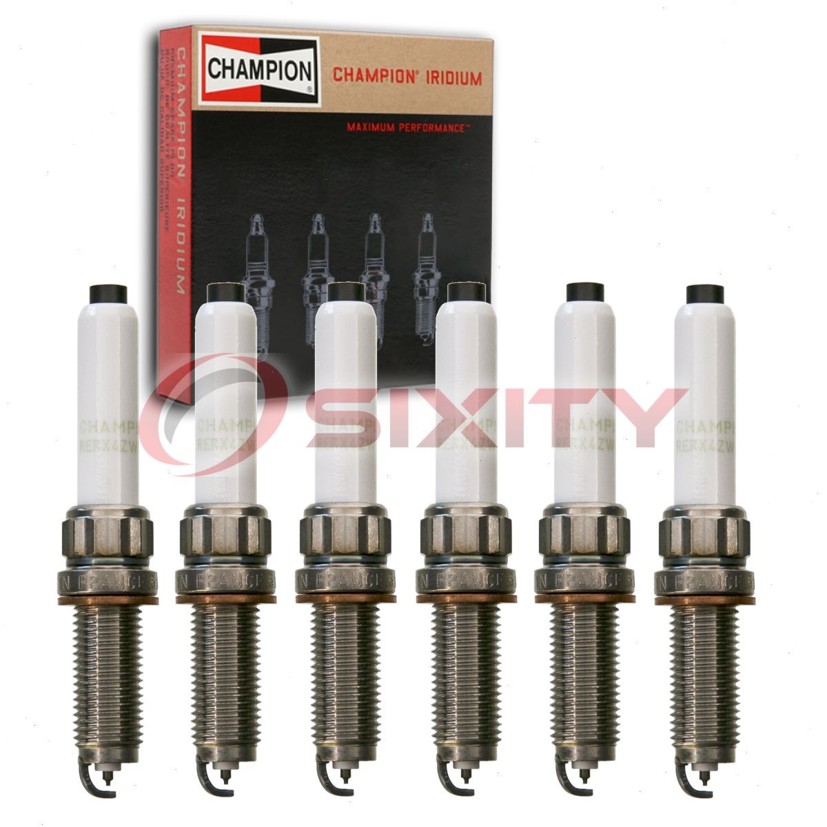 6 pc Champion 9425 Iridium Spark Plugs for Ignition Secondary  up
