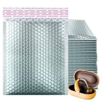 ABC PACK & SUPPLY Ice Blue Metallic Bubble Mailers, 9.5 x 13.5 Inches. Pack o...