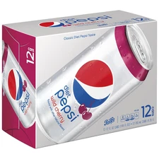 Diet Wild Cherry Pepsi, 12 Oz Cans, 12 Count
