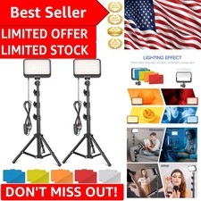 Dimmable LED Photography Lighting Kit: 2 Lights  Adjustable Tripod for Creators