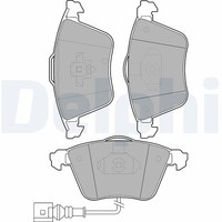 Delphi Bremsbelagsatz, Scheibenbremse Vorderachse U.A. FüR Audi, Seat, Skoda, VW