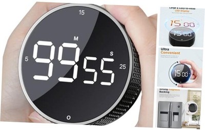 Upgrade Digital Kitchen Timer - Magnetic Countdown Countup Visual Pomodoro 