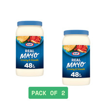  Pack of 2 Kraft Real Mayo Creamy  Smooth Mayonnaise, 48 fl oz Jar