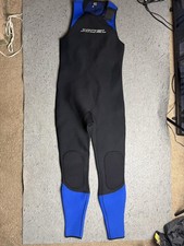 Xcel Wetsuit Large Black Blue Sleeveless Farmer John Surf Dive Suit Neoprene