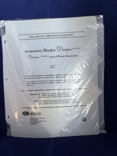 Creative Memories Accessory Binder Dividers and Labels 6 in Pkg New Sealed
