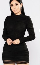 Paparazzi Ruched Dress - Black 1X