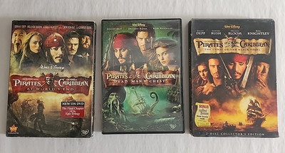 DVD Lot Of 3 Pirates of the Carribbean Movies