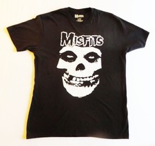 Misfits Crimson Ghost Spellout Logo Large Black T-Shirt Horror Punk Skull