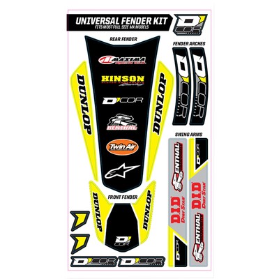 D'COR VISUALS 4302-6091 15-40-100 Universal Trim Kit yellow