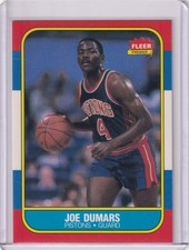1986 Fleer Basketball Card #27 Joe Dumars Rookie Detroit Pistons - NrMt-Mt. rookie card picture
