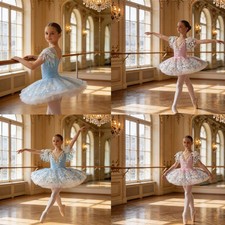 Girls Tutu Dress Classical Ballet Dance Dress Tassel Ballet Costume Tulle