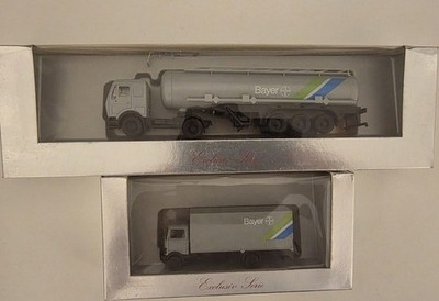 BAYER * 2 X Herpa Lkw 1:87 Truck SETv* EXKLUSIVE * NEU OVP