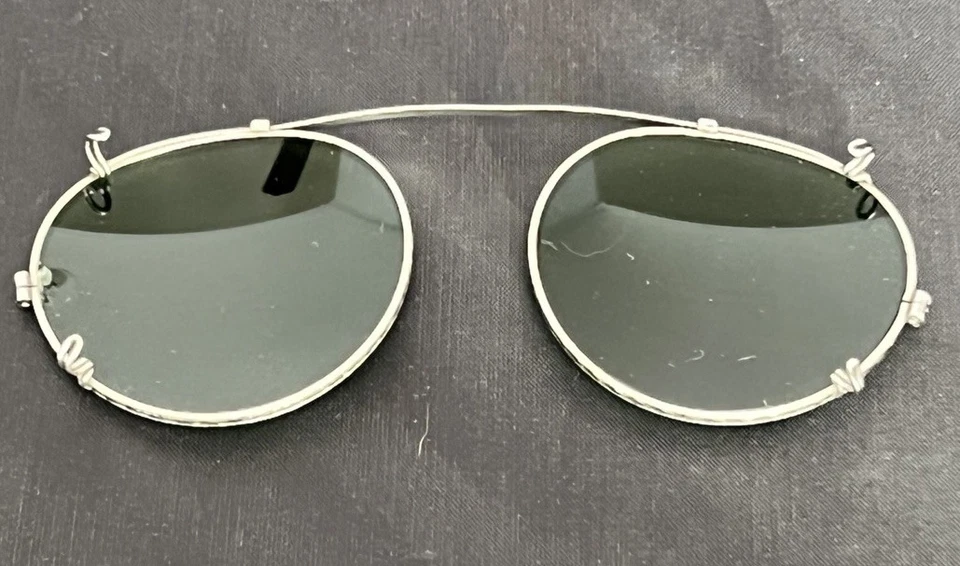 Винтажный 50-х годов Filt-Ray над спецификации авиатор стиль зажим на солнцезащитные очки кожаный чехол - Изображение 3 из 4