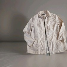 Freizeijacke mit Seitentaschen Gr. 44 In Weiss 100%Cotton