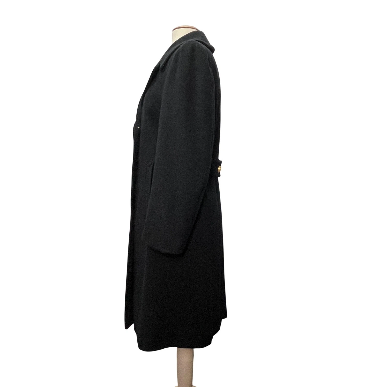 Naval Academy USNA Bridge Coat Thorngate Uniforms Black Wool Peacoat 36 Vintage image 16