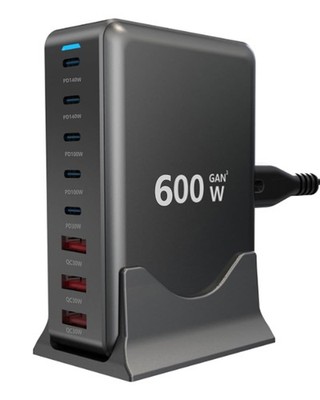 USB-C GaN Charger 8 in 1 Charging Station Dual 140W PD PPS Port+Dual 100W PD ...
