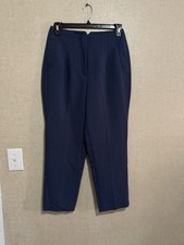 Nine West Women’s Tapered Dress Pants Sz 10 Blue 
