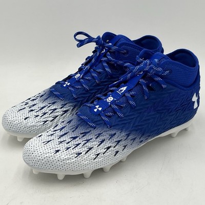 NEW!! Under Armour Men's Clone Blur MC Football Cleats - Blue/White - Size 11.5