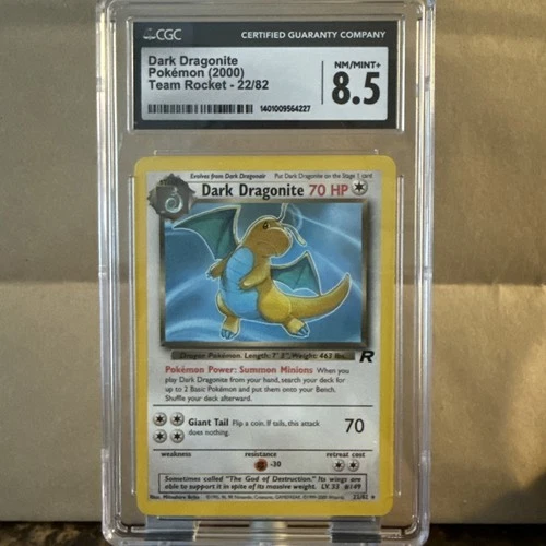 Pokemon Dark Dragonite 22/82 Team Rocket Regular First Edition CGC 8.5
