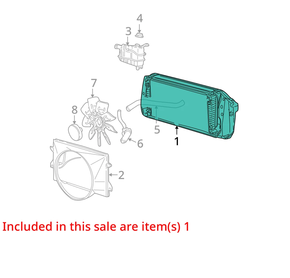 1997 - 1999 年福特 Expedition 散热器 126k 原始设备制造商 LKQ — 第 4/4 张图片