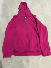 Old Navy Women's Pink Full Zip Fleece Hoodie M