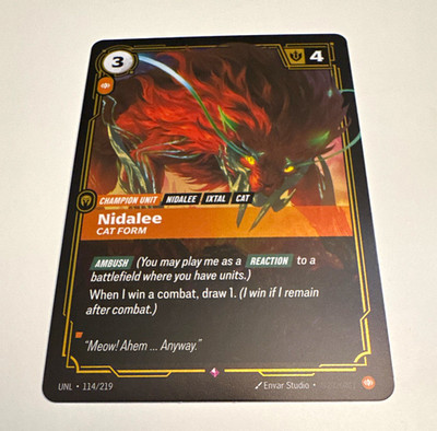 Nidalee Cat Form UNL 114/219 EN Riftbound