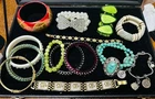 Nice Lot Of 14 Costume Jewelry Bracelets Mostly Vintage
