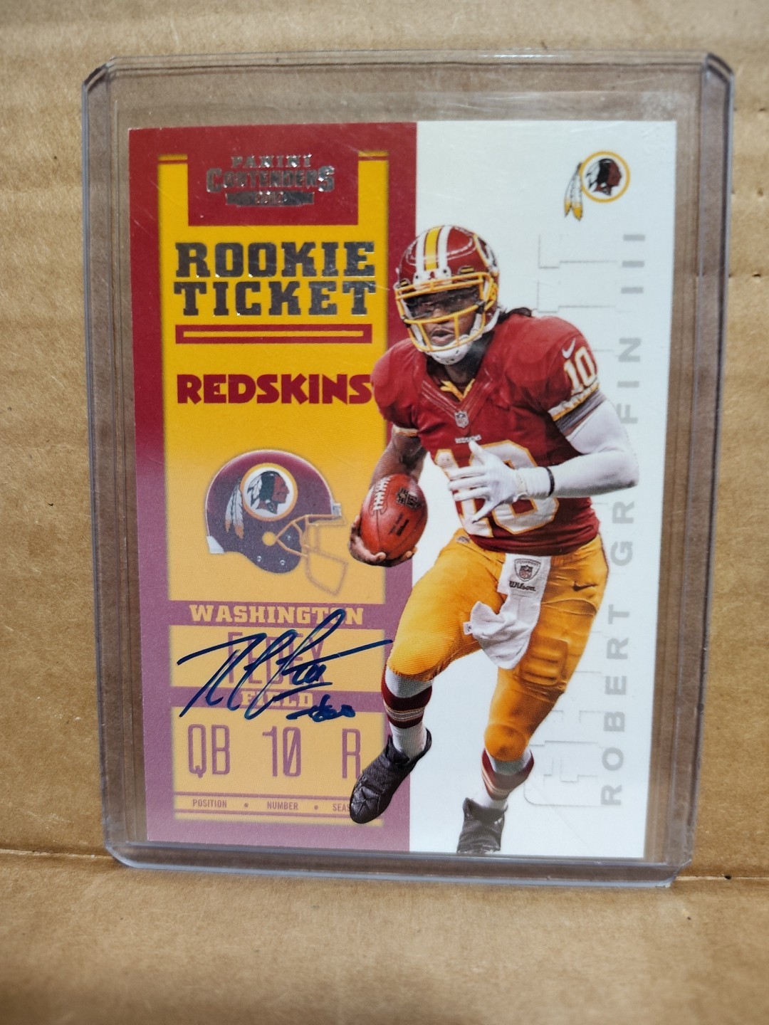 2012 Panini Contenders Robert Griffin III RG3 Rookie Ticket Auto Commanders JC