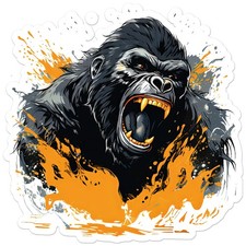 Scary Gorilla - Vinyl Decal Sticker - Car Window Laptop - ebn9514
