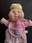 Hasbro Vintage Cabbage Patch 16 in Baby Girl Doll Blonde Blue Eyes Soft Body