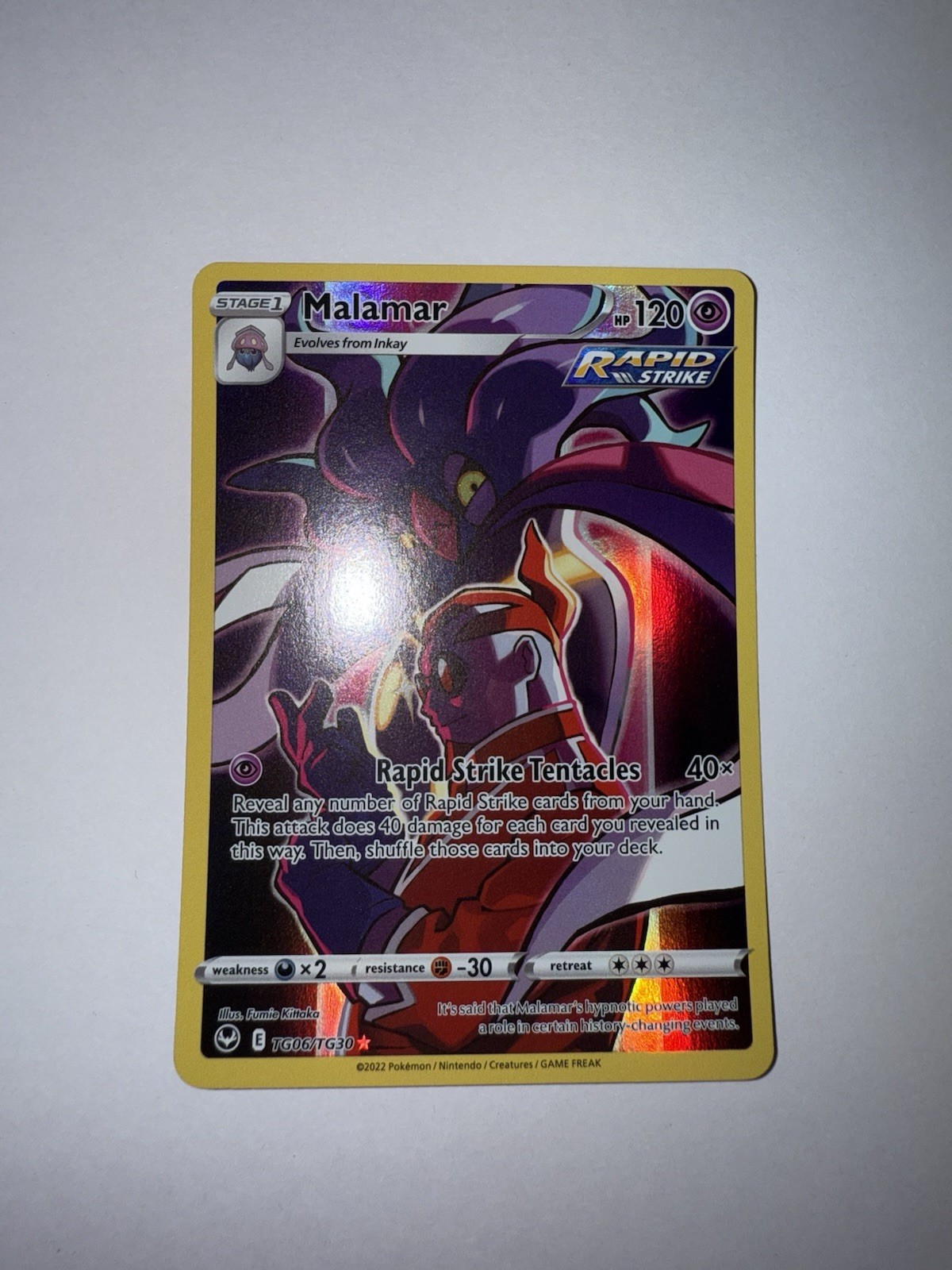 NM Malamar TG06/TG30 Silver Tempest SWSH12 Sword Shield Pokemon card Holo