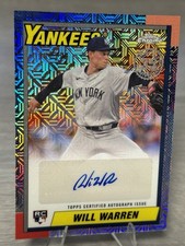 💥⚾️WILL WARREN 2025 Topps Chrome Silver Pack Mojo Refractor 1990 Auto /299!⚾️💥