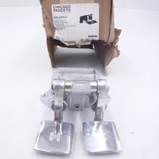 Chicago Faucets Hot Cold Water Pedal Box w/Short Pedal Valves Chrome 625-ABRCF