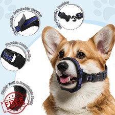 BONTHEE Dog Muzzle Adjustable Breathable Soft Anti-Bite Medium Large Dogs